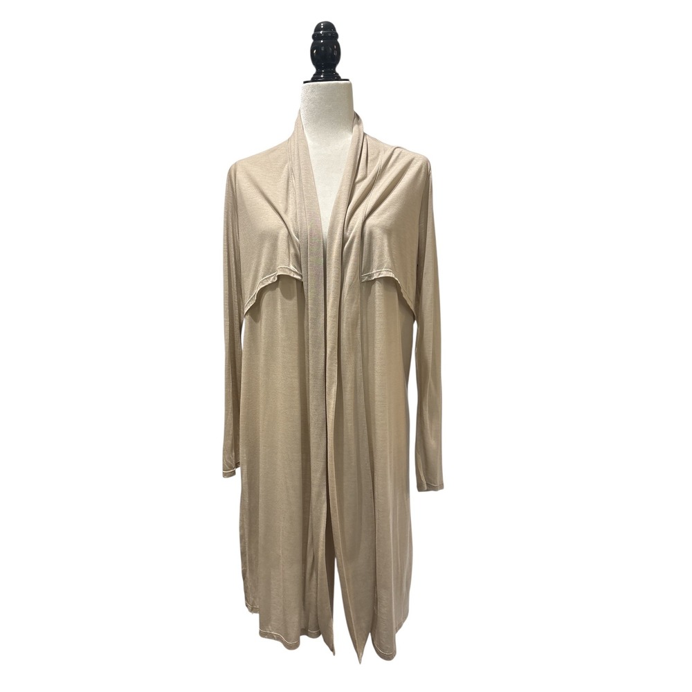 Three Dots Cardigan Duster Open Front Tencel Beige Women's  Size‎ Medium